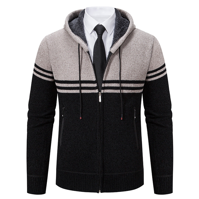 Herren modische Kapuzenjacke mit strukturiertem Design Echoarchiv