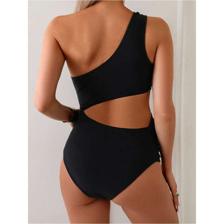 Damen Einseitiger Badeanzug mit kreativen Cut-Outs Echo Archiv