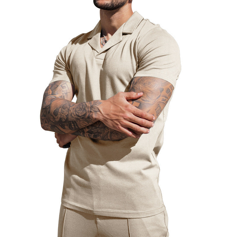 Herren Poloshirt mit strukturiertem Design und modernem Stehkragen Echoarchiv