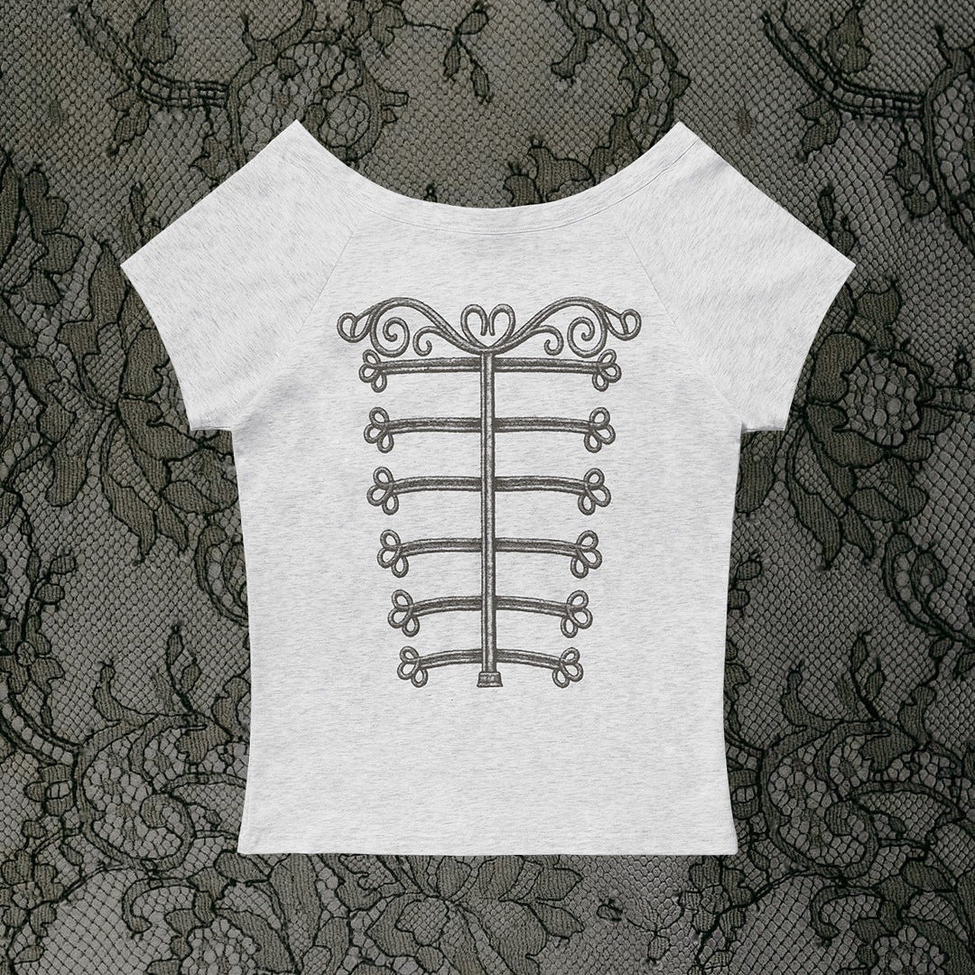 Damen Elegantes T-Shirt mit skulpturalem Design Echo Archiv