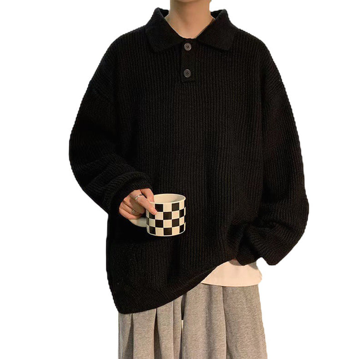 Damen Bequemer Grobstrickpullover mit Kragen Echo Archiv