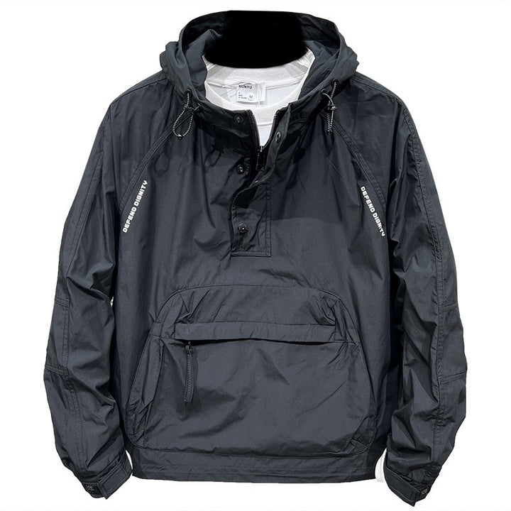 Herren funktionale Outdoor-Jacke mit hohem Kragen und praktischen Taschen Echoarchiv