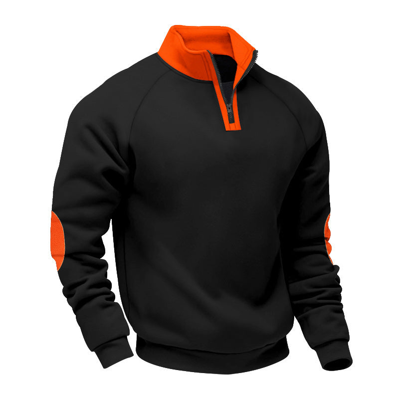 Herren sportlicher Pullover mit Stehkragen und praktischen Reißverschlussdetails Echoarchiv