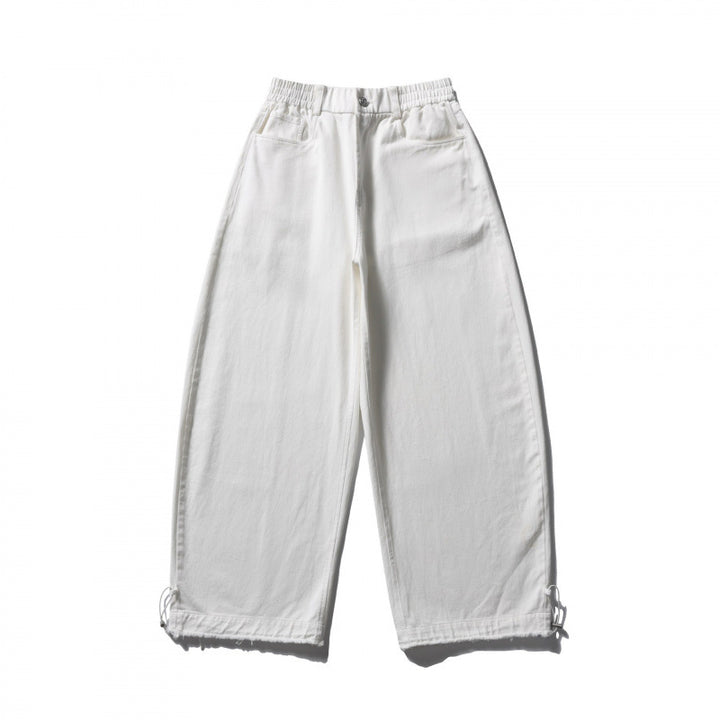Damen Weite Highwaist-Ballonhose mit elastischem Bund, Eingrifftaschen und Kordelzugsaum Echo Archiv