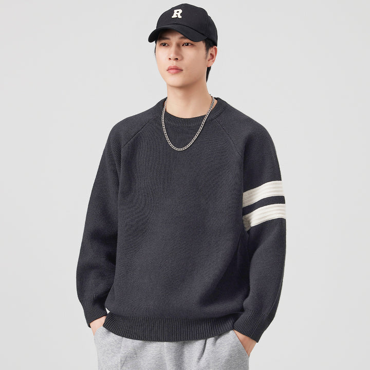 Herren lässiger Sweatshirt mit sportlichen Streifen Echoarchiv