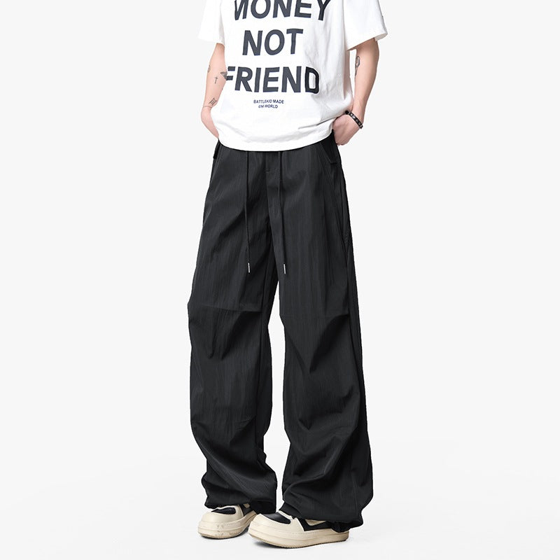 Herren Weite Funktions-Nylonhose mit Tunnelzugbund, Utility-Taschen & Baggy-Silhouette Echoarchiv