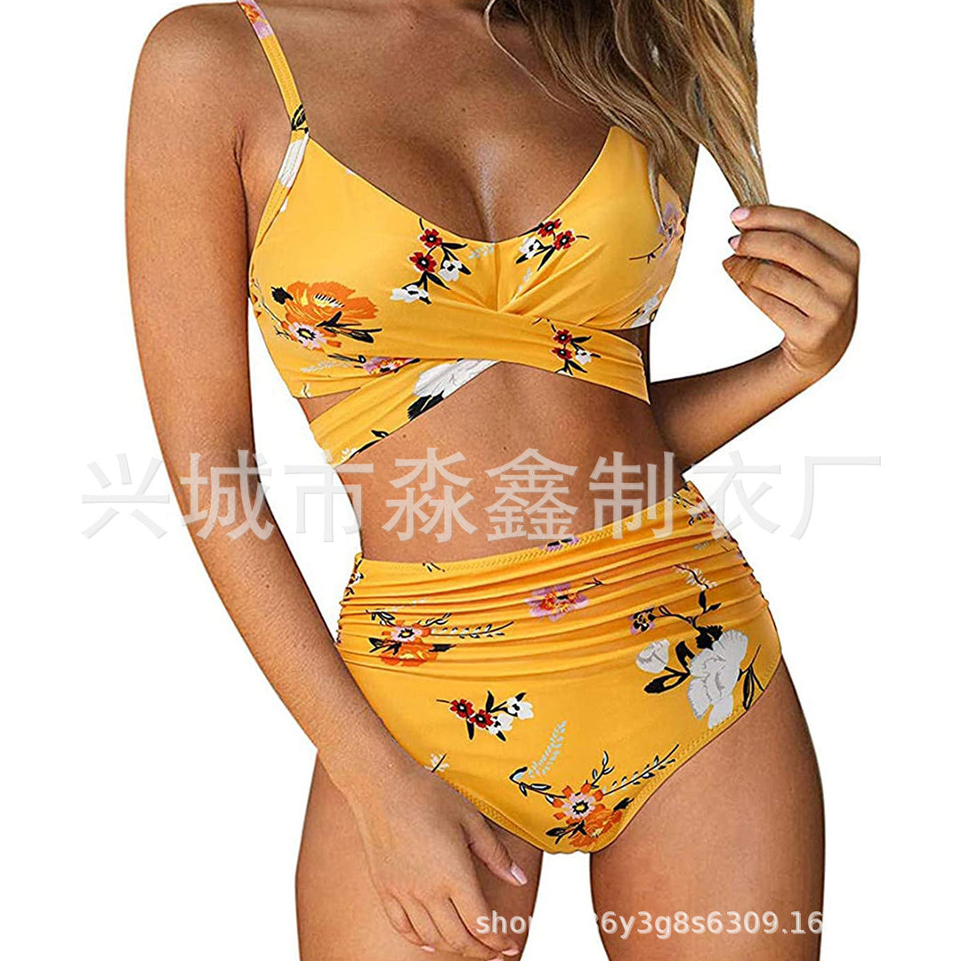 Damen Crop-Top Bikini-Set mit geflochtenem Design Echo Archiv