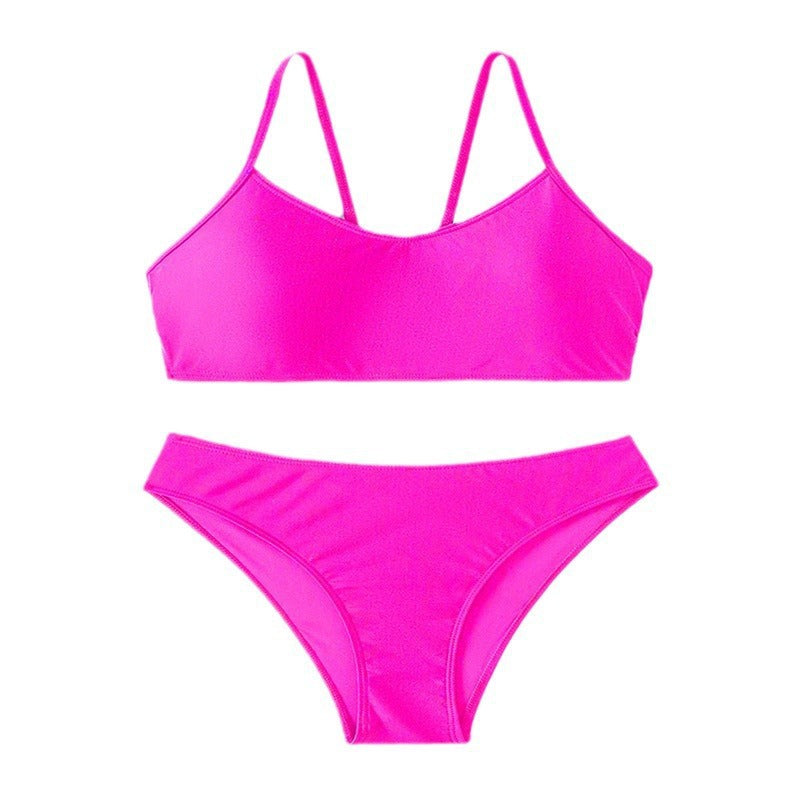 Damen Sport-Bikini-Set mit hochgezogenem Schnitt und feinen Trägern Echo Archiv