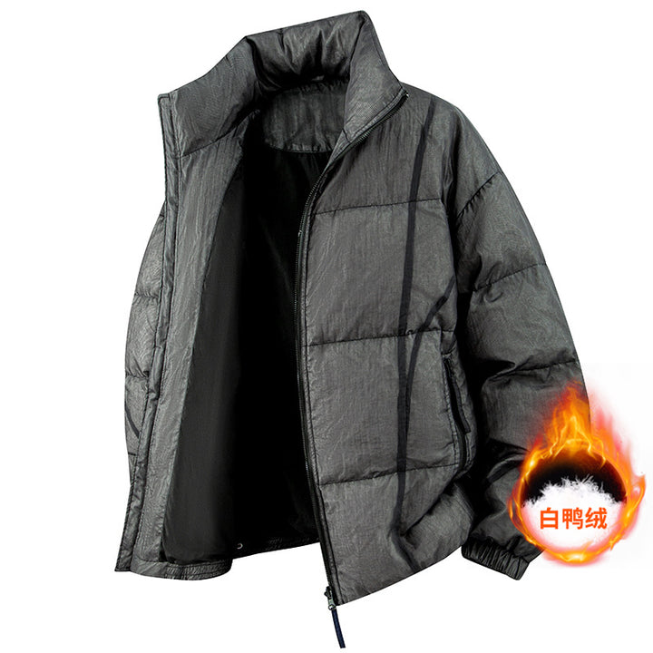 Herren Wattierte Oversize-Steppjacke mit hohem Stehkragen und elastischen Bündchen Echo Archiv