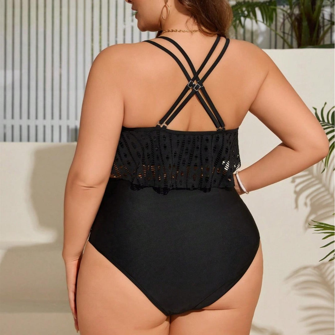 Damen Sportliches Badeanzug-Set mit luftiger Oberteile Echo Archiv