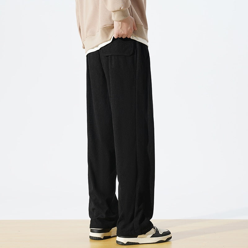 Herren Lässige Cordhose mit Elastischem Bund und Seitentaschen Echo Archiv