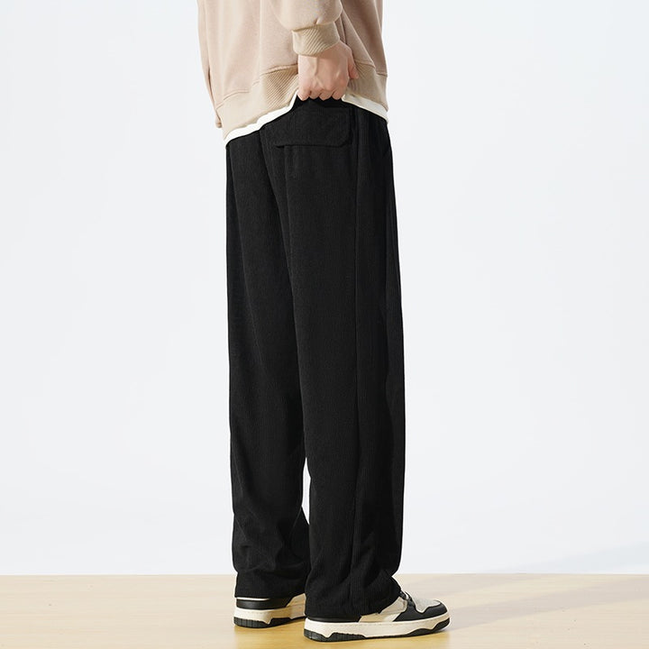 Herren Lässige Cordhose mit Elastischem Bund und Seitentaschen Echo Archiv
