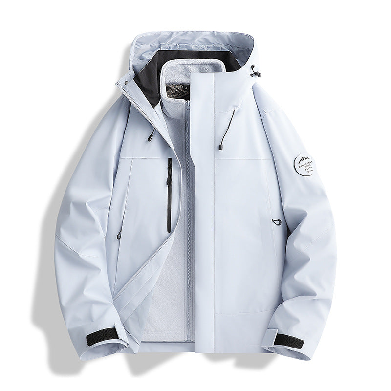 Herren Atmungsaktive, Wasserdichte Softshell-Jacke mit Fleecefutter und Kapuze Echo Archiv
