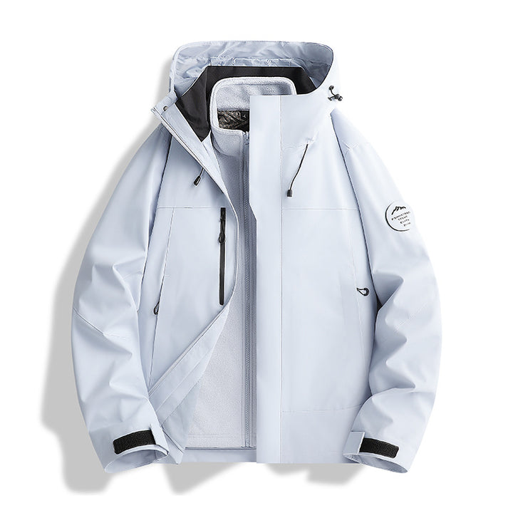 Herren Atmungsaktive, Wasserdichte Softshell-Jacke mit Fleecefutter und Kapuze Echo Archiv