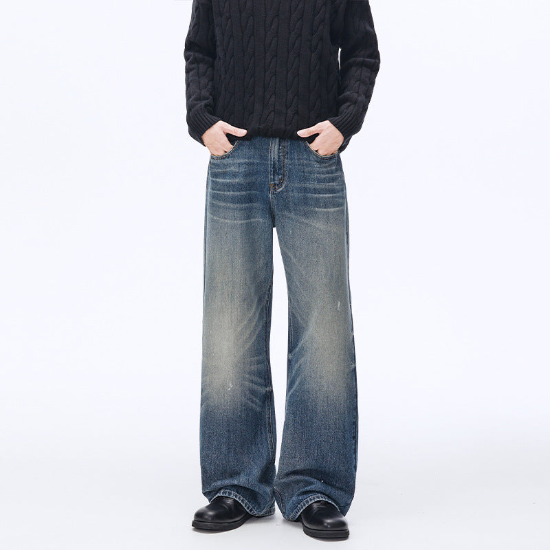 Herren Weite Vintage-Jeans im Palazzoschnitt mit Used-Finish Echo Archiv