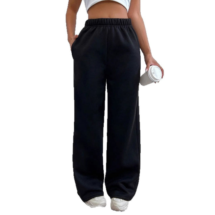 Damen nan hochgeschnittene ausgestellte Loungehose mit elastischem Komfortbund und verdeckten Eingrifftaschen Echo Archiv