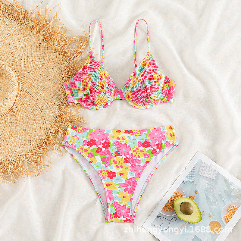 Damen Push-Up Bikini-Set mit floralem Wickelrock Echo Archiv