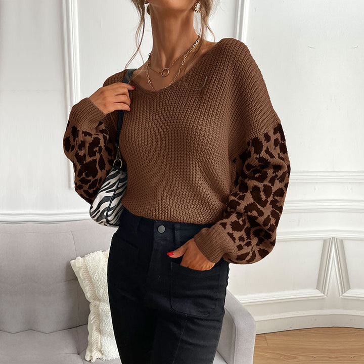 Damen Stylish Rippstrickpullover mit Karomuster Echo Archiv
