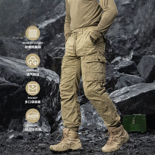 Herren Tactical-Utility Cargohose im Joggercut mit verstärkten Kniepartien, elastischem Komfortbund und Organizer-Taschen Echo Archiv
