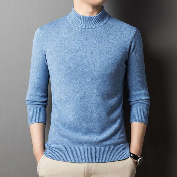Herren eleganter Pullover mit hochgeschlossenem Kragen Echoarchiv