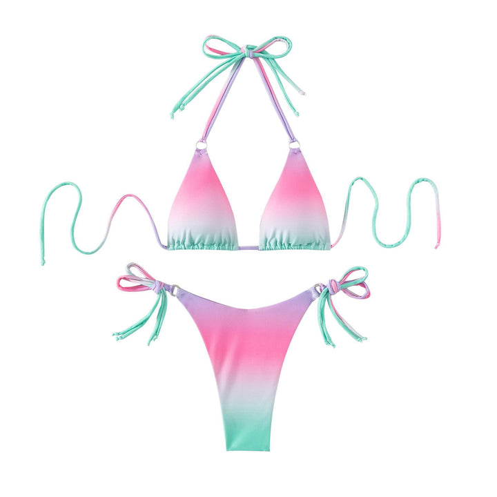 Damen Triangel-Bikini mit individuell anpassbarem Bindesystem und modischem Farbverlauf Echo Archiv