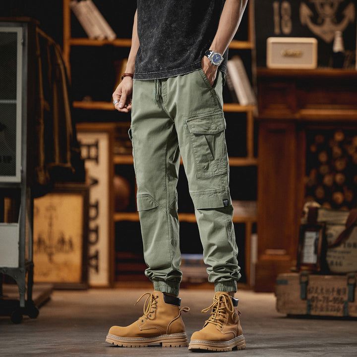 Herren Robuste Ripstop-Cargojogger mit ergonomischen Knieabnähern, Klett‑Klappen und verstellbarem Saum Echo Archiv