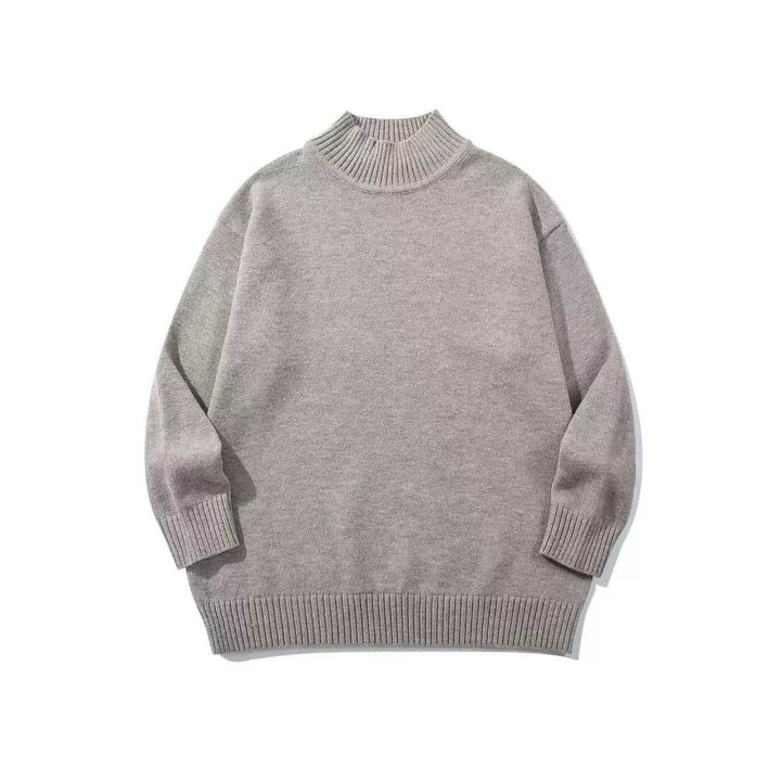 Unisex Oversize-Troyer-Pullover mit kurzem Stehkragen und breiten Rippenbündchen Echoarchiv