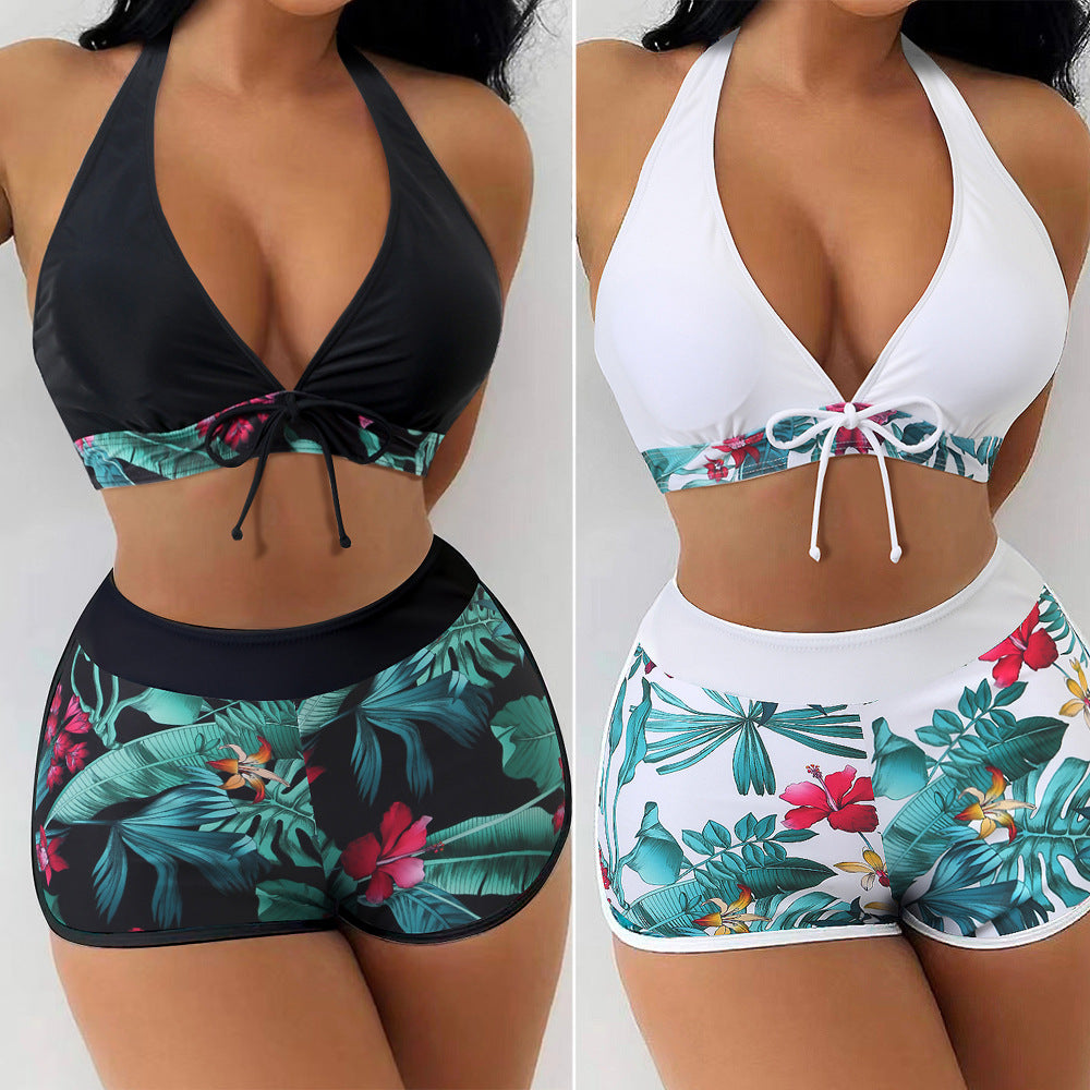 Damen Triangel-Bikini mit floralem Shorts-Design Echo Archiv