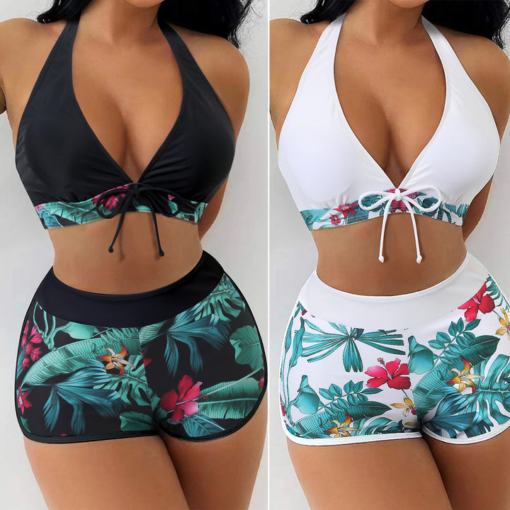 Damen Triangel-Bikini mit floralem Shorts-Design Echo Archiv