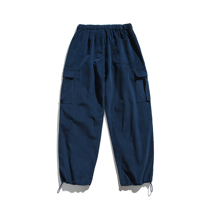 Herren Baggy-Cargohose mit elastischem Bund, Utility-Taschen und Kordelabschluss Echo Archiv