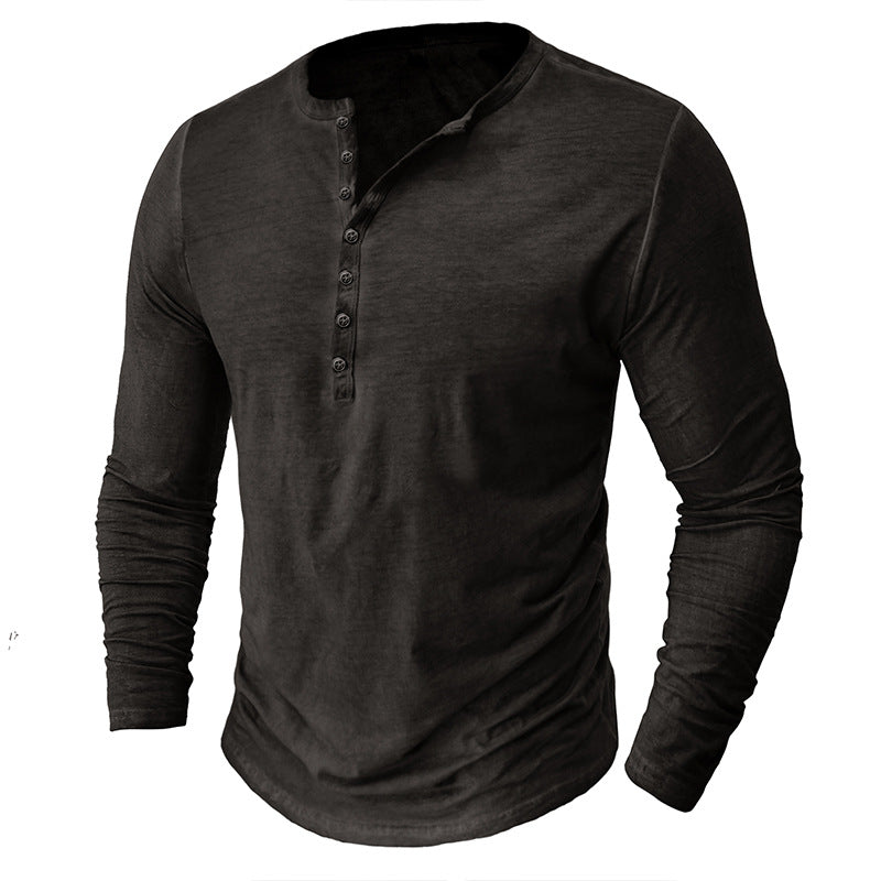 Herren Langarmshirt mit Knopfleiste Echoarchiv