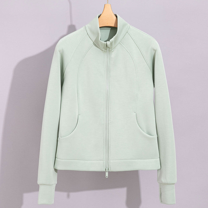 Damen Performance-Trainingsjacke mit Stehkragen und Daumenloch Echoarchiv