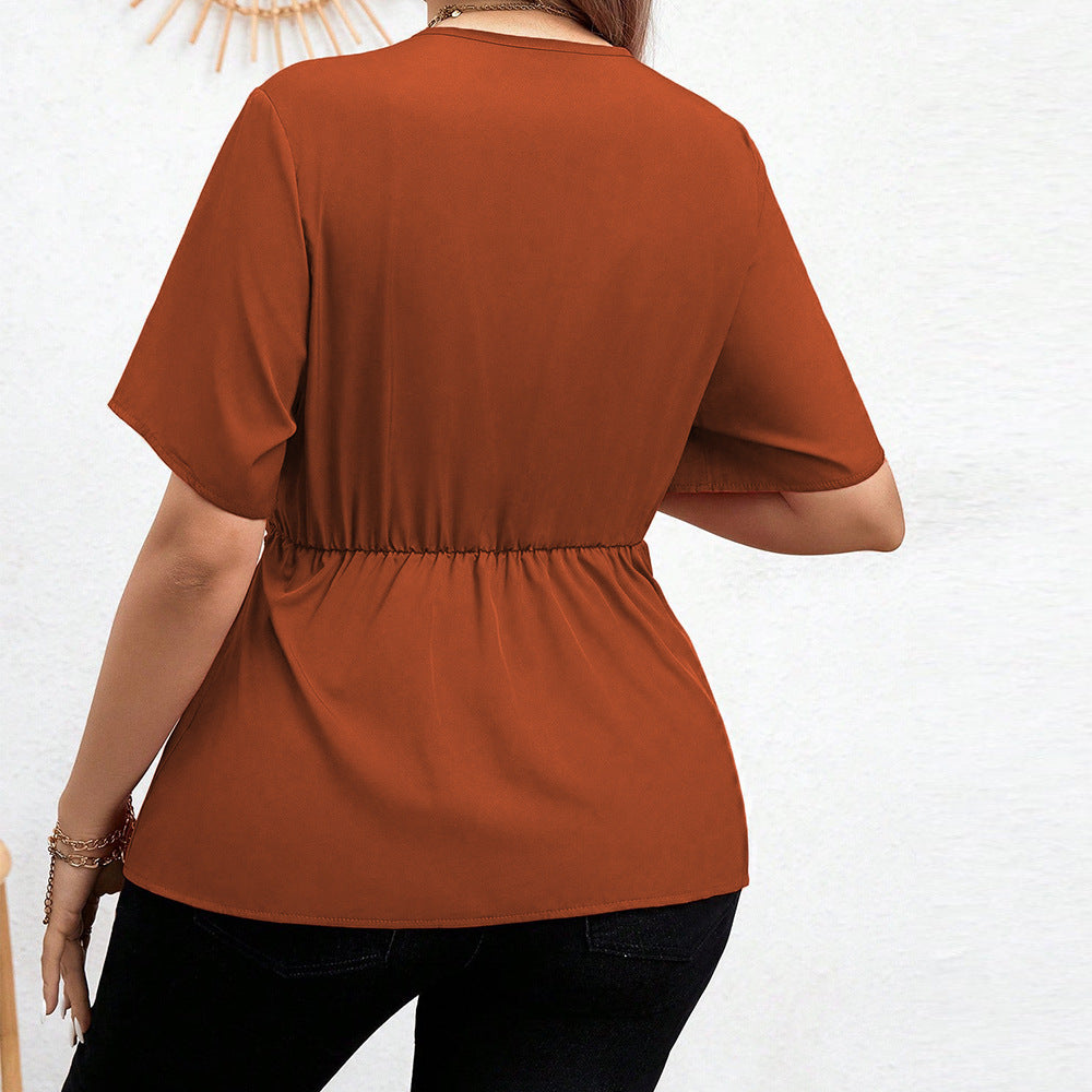 Damen Wickelbluse mit asymmetrischem Saum und Taillengürtel Echo Archiv