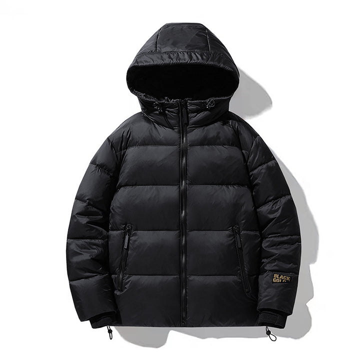 Herren Volumen-Steppjacke mit Kapuze, wasserabweisender Shell und Kordelzug Echo Archiv