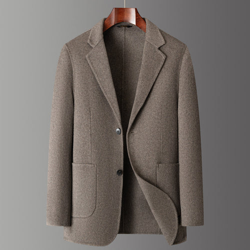 Herren eleganter Wollblazer mit klassischem Schnitt und tiefen Taschen Echoarchiv