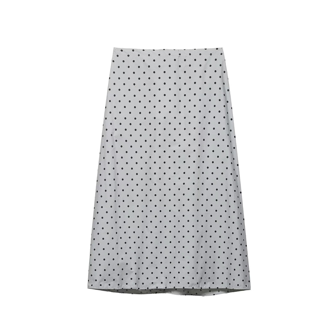 Damen Midi-Rock mit verspieltem Punkte-Design und elastischem Taillenzug Echo Archiv