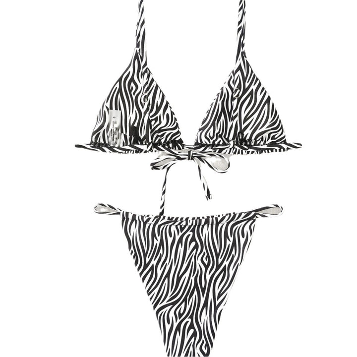 Damen Triangel-Bikini mit spannendem Zebra-Design und verstellbaren Trägern Echo Archiv