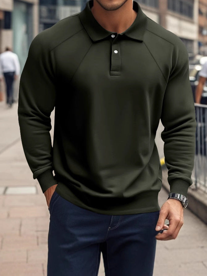 Herren modisches Polohemd mit langem Arm und sportlichem Schnitt Echoarchiv