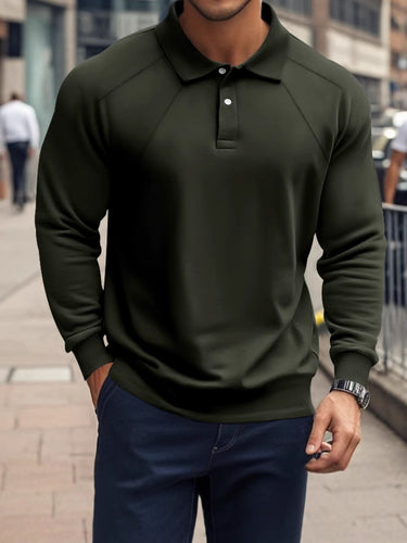 Herren modisches Polohemd mit langem Arm und sportlichem Schnitt Echoarchiv