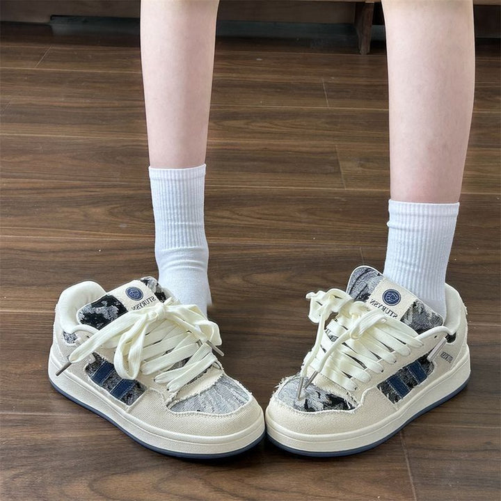 Damen Sneakers im lässigen Denim-Look mit geflochtenem Design Echo Archiv