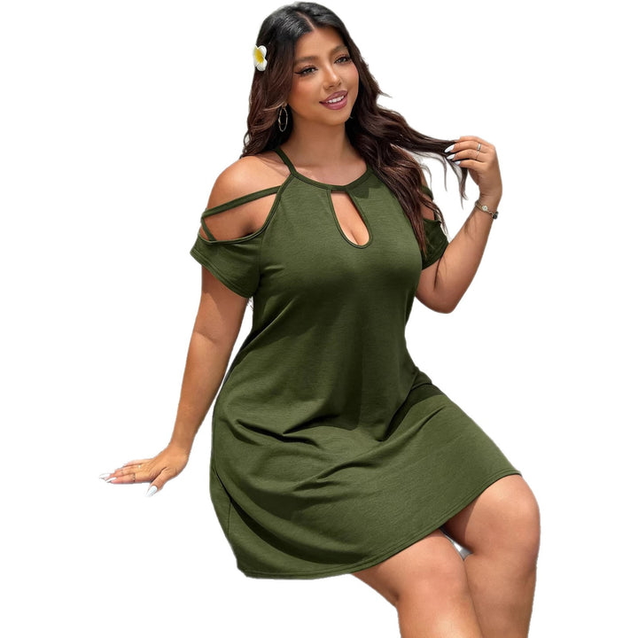 Damen Freizeitlevelenkleid mit schulterfreien Ärmeln und modischem Schlitz Echo Archiv