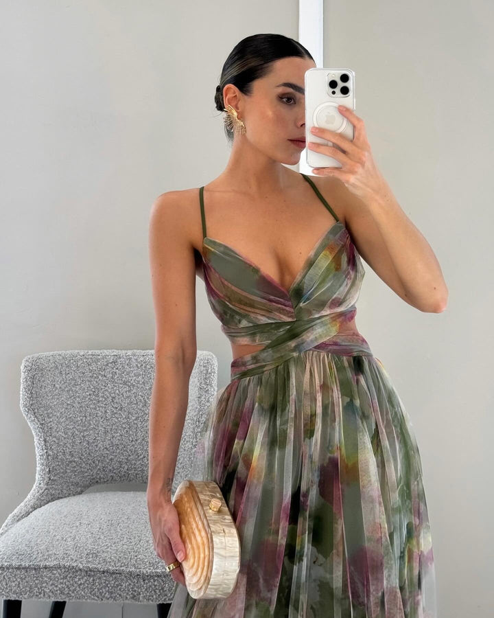 Elegantes Maxikleid im Schönen Blumenmuster für festliche Anlässe – Valéora