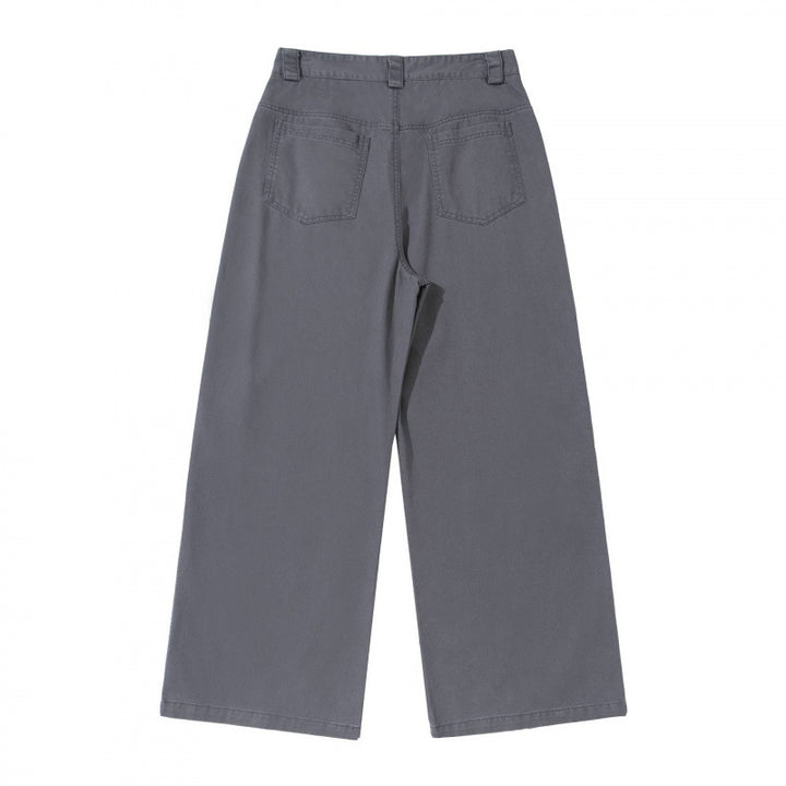 Damen weite Cargo‑Hose mit Stufennaht, hoher Taille und breitem Bein Echo Archiv