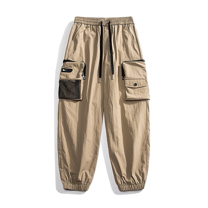Unisex Lockere Nylon-Cargohose mit elastischem Bund und Knöchelbündchen Echo Archiv