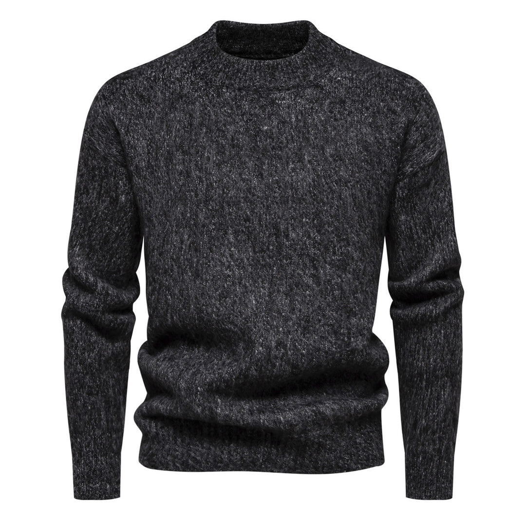 Herren Strickpullover mit hohem Kragen und strukturierter Oberfläche Echoarchiv