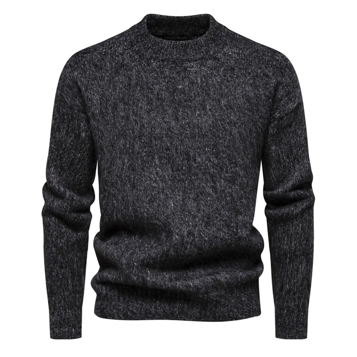 Herren Strickpullover mit hohem Kragen und strukturierter Oberfläche Echoarchiv