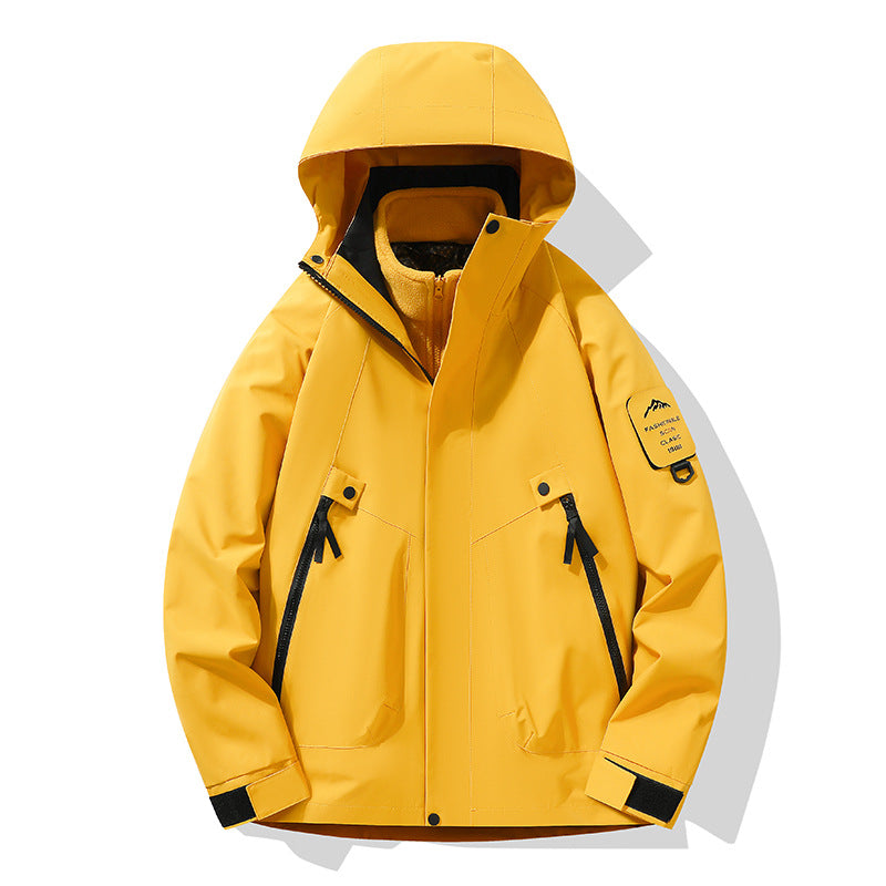 Unisex Wasserdichte, atmungsaktive Hardshell-Outdoorjacke mit Kapuze Echoarchiv