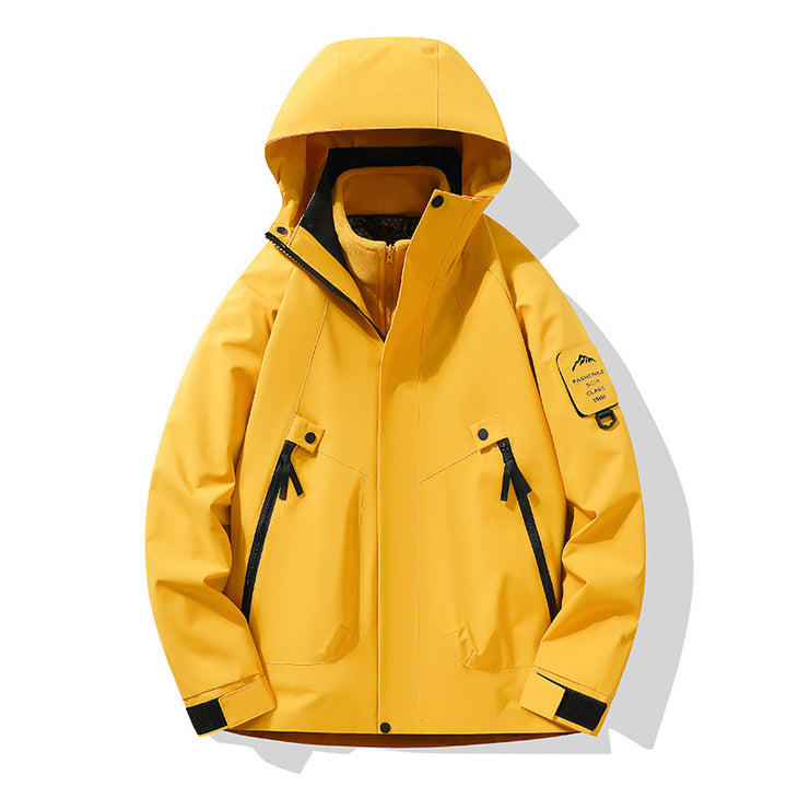 Unisex Wasserdichte, atmungsaktive Hardshell-Outdoorjacke mit Kapuze Echoarchiv