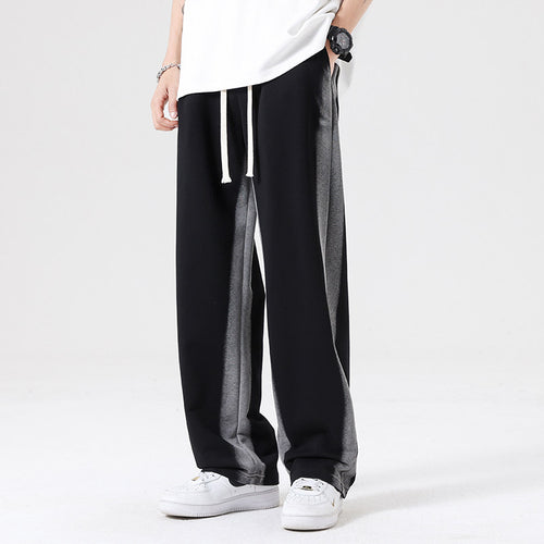 Herren Oversize Trainingshose mit kontrastseitigem Panel, Tunnelzug & geradem Bein Echo Archiv