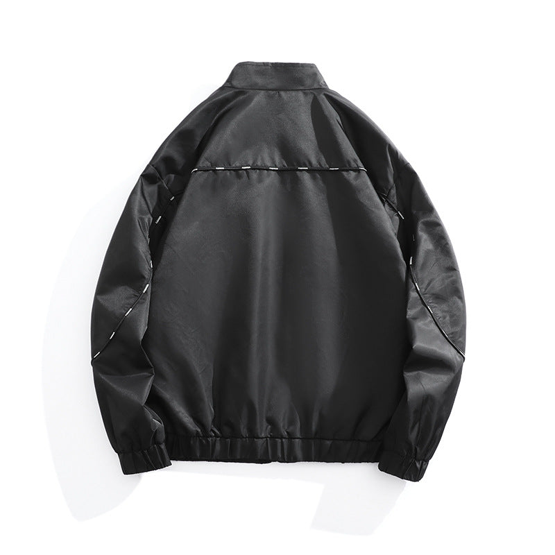 Herren Leichte Utility-Bomberjacke mit Pattentaschen, Stehkragen und elastischem Saum Echo Archiv